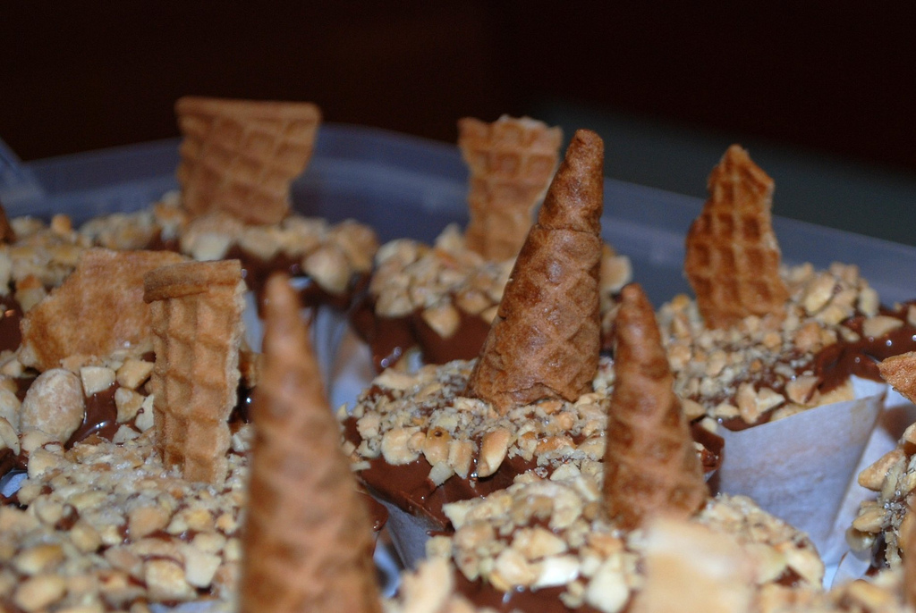 Drumstick (as in the ice cream cone) cupcakes!